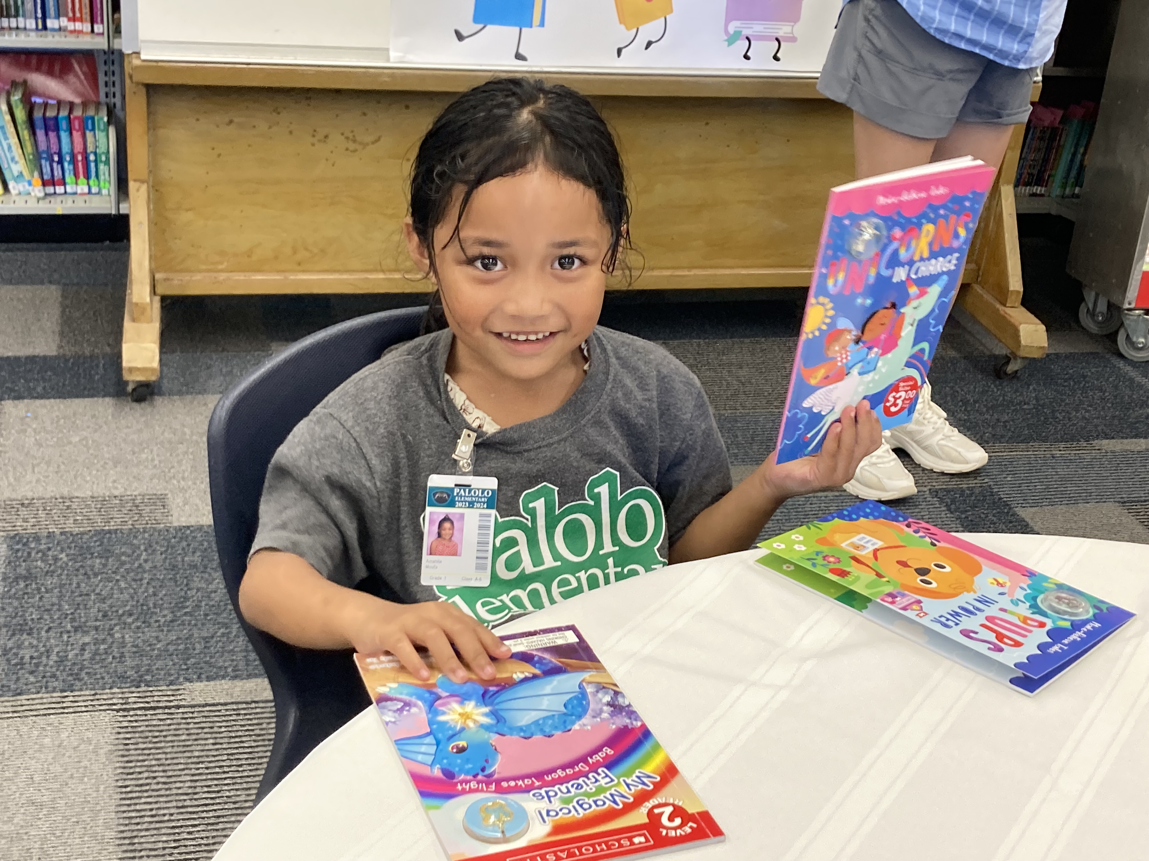 Palolo Girl Holding Books #3